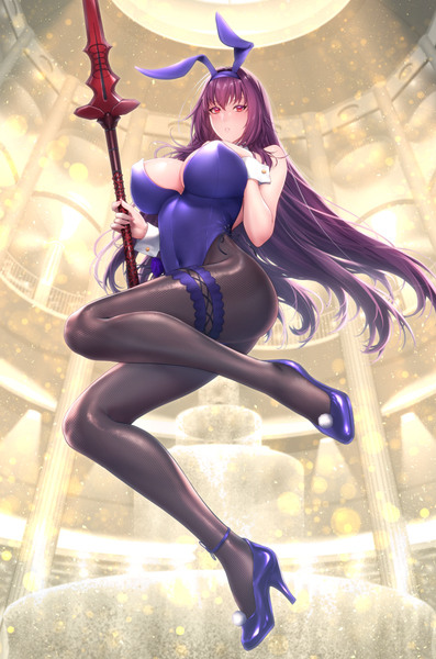 男女兼用 B2/ FGO Fate スカサハ 同人 イラスト 黒タイツ B2