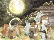 🌕中秋の名月🐰うさぎさんのお餅つき大会