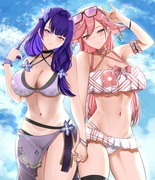 Ei & Yae (Swimsuit Edition)