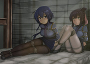 Chie and Mai trying to escape