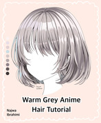 Warm Grey Anime Hair Tutorial