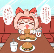 ウララちゃんとウマさんぽする妄想 食事編🌸🍔