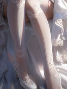 white stockings and lace