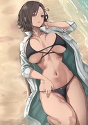 横に広がる乳