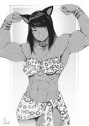 Muscular catgirl