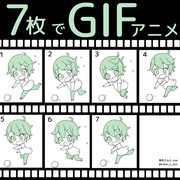 「７枚でGIFアニメ」