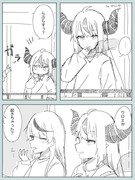 フォロワの🛸🎣小説を元にして描いた漫画です