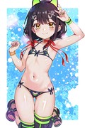 美遊ちゃんも水着クロエちゃんの衣装に着替えたよ！