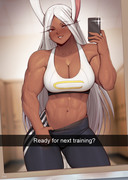 Muscular Miruko at the gym- BNHA