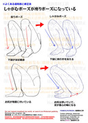 個人メモ：しゃがみポーズの描き方