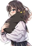 黒猫と眼鏡女子