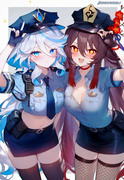 Furina & Hu tao - Policewoman