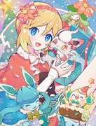ポケまぜカフェでクリスマスをするカイちゃん🎄🎁🌟