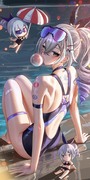 Silver Wolf swimsuit