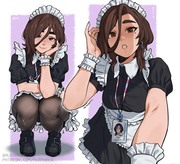 Aria in a Maid Outfit (SFW)