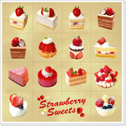 フリー素材　Strawberry Sweets