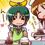 ゆうゆうの特製ハンバーグを食べるなおちゃん