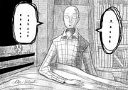 Saitama waking up from dream