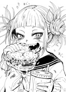 ハンバーガーをキレイに食べられないトガちゃん