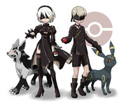 NieR:Automata：2Bと9S（ポケモン風）