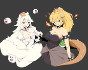 Princess Boo and Bowsette