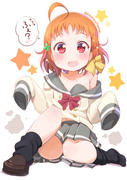 🍊びっくりして身体がちっちゃくなった千歌ちゃん