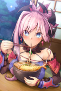 年越しでもうどんを食べる武蔵ちゃん