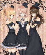 黒ドレス三姉妹