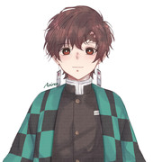 Kamado Tanjirou hair down