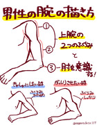 男性の腕の描き方