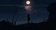 月光洒落，梦里听海。