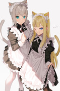 ねこみみメイドのグレイとライネス