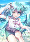 初音ミクさんと海デート