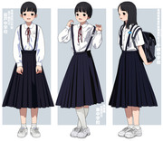 実在中学校制服×7（pixivFANBOX開設しました）