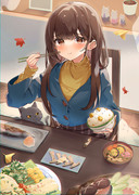 食欲の秋な女の子🍁🍄