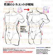 個人メモ：男女の胴体のシルエット