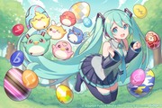 『初音ミク つなげるパズル たまごとり』メインビジュアル