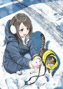 雪ねこ作ったよ