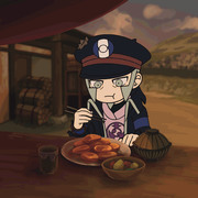 ノボリさんがイモモチ食べてるアニメ