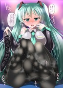 足裏がムレムレになってしまった黒タイツ初音ミクさん(ˇωˇ)