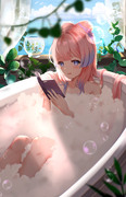 泡風呂で読書