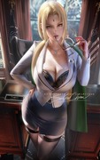 つなで OL Tsunade in office 纲手在办公室