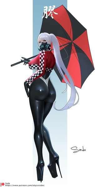 Latex race queen