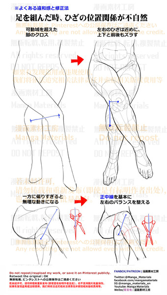 個人メモ：組んだ足