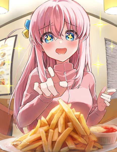 揚げたてのポテトはラッキー🍟✨️