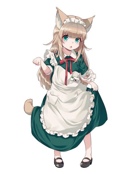 メイド服着てるきなこ描いたよ🐈