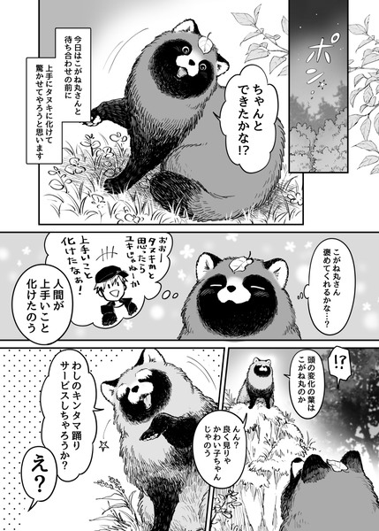 タヌキからの贈りもの